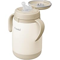 コンビ 【ラクマグから遂に保冷タイプが登場】 保冷 ラクマグ ステンレス ベージュ 370ml 魔法びん構造で冷たさキープ 漏れないストロー 25年2月発売