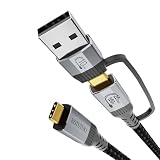 usb c ケーブル 1m 2in1多機能 USB3.2 Gen2X2 20Gbps高速データ転送 4K@60Hz映像出力 100W(5A)PD急速充電 Thunderbolt3/4対応 編組仕様 usb a to c変換対応 type-c