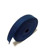 ECOKIJI(エコキジ)薄手 カバンテープ 厚み約1.4mm 綿ぽいポリエステル(幅20mm(長さ5m)ネイビー(KTS20N5)