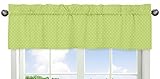 Sweet Jojo Designs Polka Dot Window Valance for Turquoise and Lime Hooty Owl Collection [並行輸入品]