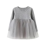 mioim ベビー服 ワンピース 長袖 女の子 ドレス 秋冬 チュニック 可愛い オシャレ チュールスカート 通園 発表会 プリンセススカート