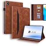 Doo LAVIE Tab T8 T0855/GAS用ケース 2023年発売 8インチ LAVIE Tab T8 TAB08/H04用ケース 手帳型 角度調節可能な鑑賞スタンド LAVIE Tab T8 スマートカバー ポケット付き 軽量 高級レトロPUレザー+柔らかいTPU製 耐衝撃 タブレットケース LAVIE Tab T8 T0855GAS/TAB08H04対応-ブラウン