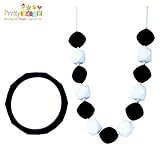 おもちゃ Silicone Chew Teething Necklace for Mom To Wear. Baby Teething Necklace Toy for Baby Shower Gif