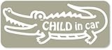 imoninn CHILD in car ステッカー　【マグネットタイプ】　No.67　ワニさん　（グレー色）