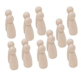 dovewill 20 Pieces Boys Girls空白自然Unfinished木製Peg DollボディPeople図形アートクラフト 8e515ca150083edd0109c4923c3f