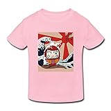 星 ２～６歳子供 男女兼用日本 海 可愛い 言葉 Tシャツ ピンク 5-6 Toddler