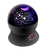 Constellation Night Light、scopow Star Sky with LEDタイマーauto-shutオフ、360度回転カラフルMoon Night Lamp Gift for