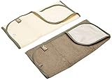 BabyToLove Baby Changing Towels (White/Taupe by BabyToLove