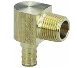 Viega PureFlowゼロリード真鍮Pexクリンプエルボwithオス3 / 8 " x 3 / 8 "クリンプXオスNPT 3 Pack 3