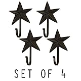 STAR壁フックでブラック錬鉄 – 4のセット
