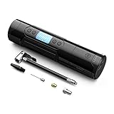 【2019 最新版】空気入れ 電動エアコンプレッサー 小型電動ポンプ 1000mah*3 充電式 エアーポンプ 家庭用 浮き輪 ボール クルマ 自動車 ロードバイク 「自転車専用」 タイヤ 知能気圧検知 空気補充 LED照明ライト付き 日本語取扱説明書付き (電動空気入れ「ブラック」)