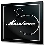 選べるデザイン 表札 ブラック ステンレス製 20cm × 20cm エッチング処理 鏡面加工 高耐久 屋外 一戸建て 手作り