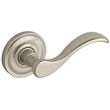 Baldwin TS33001 5455V.PASS Passage Lever Set with 5048 Roses and Concealed Screws, Lifetime Satin Ni