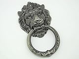 昔ながらのドアノッカー　唐草ライオンノッカー　（ＮＯ，５１０） (黒ニッケル)