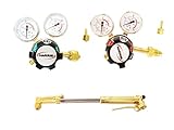 HARRIS SET - Regulator Gas 25GX-4LP Heavy-Duty Propane Single Stage + Regulator Oxygen 25GX-10-OX + 