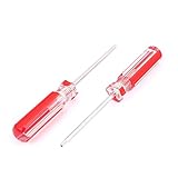 uxcell　トルクスドライバービットセッド　滑り止めハンドル　T20　多機能　メタル　レッド　シルバートーン　２本入り