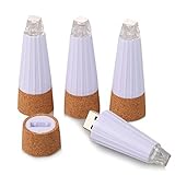 BoJia LED Bottle Cork Light Set of 4 USB Rechargeable Super Bright for Bottle DIY D?cor Party Decora
