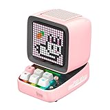 Divoom Ditoo Pro Bluetoothスピーカー 3.55インチLEDスクリーン 58mmフルレンジスピーカー 15ワット DSPチューニングドライバー ピンク