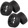 HOBBYPOWER 4Pcs 17mm ハブホイールリム&タイヤ1:8 オフロード RC タイヤ 18011 適用 X-RAY HPI