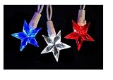 Set of 20 Red, White & Blue Stars Electric String Lights [並行輸入品]