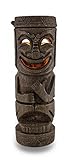 Hitchhiker Tall Flickering Friki Tiki Wooden Solar Accent Light by Zeckos