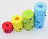 楽しく学ぼう カラフル 積み木 木製 おもちゃ 知育 玩具 積木 図形 立体 型合わせ はめ込み 数字 幼児