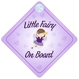 Fairy On Board Car Sign New Baby / Child Gift / Present / Baby Shower Surprise by mybabyonboard UK