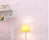 ayzrベッドルーム自己粘着壁紙暖かい漫画不織布壁紙 ピンク afsaer565977