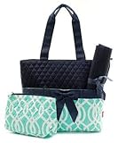 Quilted Vine 3pc Diaper Bag Mint by ngill [並行輸入品]