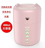 卓上加湿器 ダブルノズル 超静音 車用加湿器 大容量 400ml USB給電 癒やしグッズ 連続加湿 LEDライト 自動停止 乾燥防止 花粉