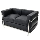 コルビジェデザイン LC2 2P PU ポリウレタン ブラック コルビュジェデザイン コルビジエデザイン コルビュジエデザイン COMFORT 2人掛け ダブルソファ ラブソファ モダン 家具 おしゃれ ソファ デザイナーズ 椅子 リビング