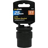 Pro-Grade 16286 3/4-Inch Drive 6 Point 25mm Impact Socket, 1-Pack by Pro-Grade