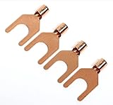 OFC 純銅 Yラグ端子 ポスト径8mm スピーカー端子 高純度無酸素銅 非メッキ 圧着端子 スペード端子 日本製 ナックオーディオ オリジナル 5.5Y-8 4個set