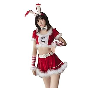 JOMA-E Shop サンタ バニーガール コスプレ レディース クリスマス コスチューム 衣装 レッド