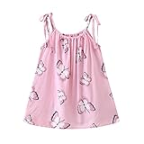 ベビー服Mangjiuワンピース 包帯付け 蝶 印刷 日系 超かわいい 女の子 子供服 赤ちゃん 日常 (80, ローズレッド)