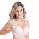 Ancdream ブラジャー　妊婦用　ノンワイヤー　授乳　綿　前開き　ベスト式　マタニティー　ブラ　カジュアル　柔らか