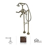 Rohl AKIT1801LPTCB Kit Country Bath Hex Floor Mounted Exposed Tub Shower Mixer Package with Porcelai