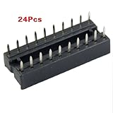 ソケット，SODIAL(R)24ｘ20ピンクはんだタイプ　2.54mmピッチDIP　ICソケットアダプター
