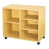 収納ラック キャスター付き 本棚 ナチュラル 奥行38cm