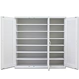 タンスのゲン 下駄箱 シューズボックス 白 幅90 ルーバータイプ タイガー ホワイト 68110007 WH