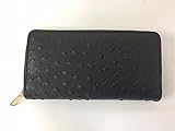 長財布　黒（オーストリッチ） [並行輸入品]