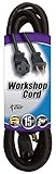 Coleman Cable 02210 15-Feet 16/2-Wire Gauge Vinyl Outdoor Extension Cord, Black [並行輸入品]