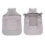 Baby Muffin 防寒ベビーケープ 抱っこ紐 ベビーカー対応 4WAY (ピンクグレー) manito21-pinkgray