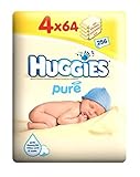 ハギーズ純粋なワイプクアッドパック - 4×64パックワイプ (Huggies) (x2) - Huggies Pure Wipes Quad Pack - 4 x 64 Pack Wipes (Pa