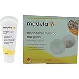 Medela Tender Care Lanolin, (2 oz) WITH Disposable Nursing Bra Pads (30 Count) for Nursing Moms by M