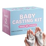 手形キャスティングキット, 赤ちゃんの足型キット, フットプリント 型取り セット ファーストバースデー クリスマス 記念