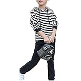 Candykids　キッズ服　ガールズ　子供 2点セット　春秋　冬　長袖　ジャージ　フード付き　スウェット女の子　上下セット　ボーダー　ジャンパー　子供服　綿素材　カジュアル　お出掛け 普段着　通学　