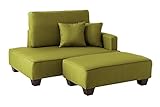 コンパクトカウチソファ 胡坐 (グリーン)