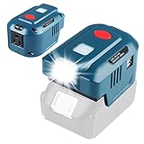 YMWLKJ マキタバッテリーインバーター AC110-120V 150W 電圧保護 省エネルギー マキタバッテリーインバーター マキタ14.4v/18v バッテリー 対応 LED 2-USB/ライト付き 車中泊 キャンプ アウトドア 地震停電 防災グッズ 停電時など用 Blue