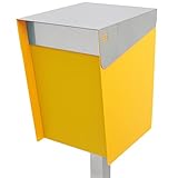 (サンノゼ) San Jose 郵便 ポスト (ポール付) タイプ4 イエロー 鍵付き 99.9％ 防水構造 日本製 新世代 アメリカン ポスト 大容量 郵便受け